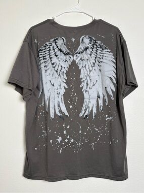 ROMWE Women’s Short Sleeve Angel Graphic Tee Size Medium